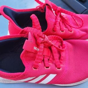 Adidas hot pink cloud foam shoes